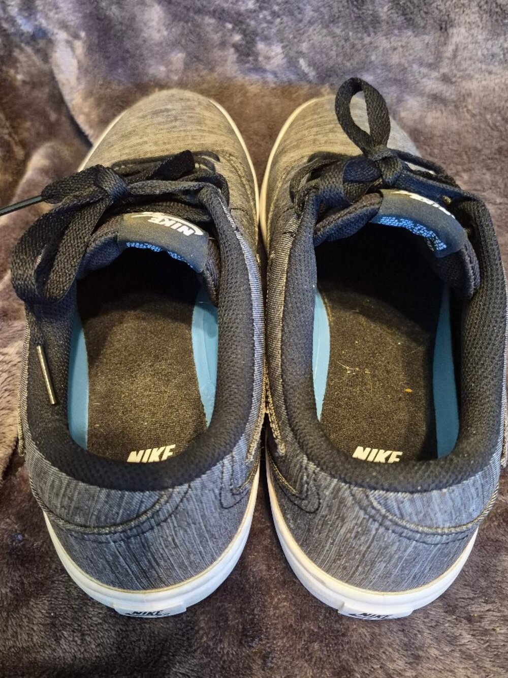 Nike SB Check Solar CNVS Black Gray Skate Shoes Men sz 11 844493-001 - Picture 6 of 7